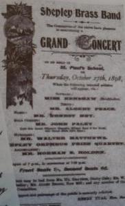 Shepley Brass Band Grand Concert October 1898